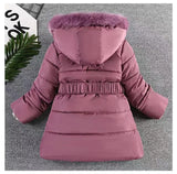 Load image into Gallery viewer, Girls Heart Pattern Winter Jacket