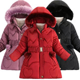 Load image into Gallery viewer, Girls Heart Pattern Winter Jacket