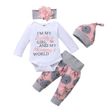 Load image into Gallery viewer, 4pcs Newborn Baby Girls Clothes 