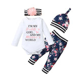 Load image into Gallery viewer, 4pcs Newborn Baby Girls Clothes 