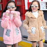 Load image into Gallery viewer, Girls Rabbit &amp; Bear Hooded 