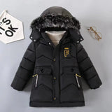 Load image into Gallery viewer, Kids Plush Fur Collar Hooded 