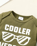 Load image into Gallery viewer, An Embertorn &quot;Cooler Version of Dad&quot; Romper Set (3 pcs) [0-18M] that says cooler than ever for a father and son.