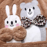 Load image into Gallery viewer, Girls Rabbit &amp; Bear Hooded 