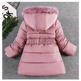 Load image into Gallery viewer, Girls Heart Pattern Winter Jacket