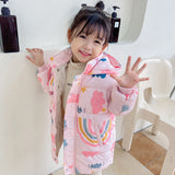 Load image into Gallery viewer, Girls Rainbow Hooded Parka Coat 