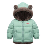 Load image into Gallery viewer, Thickened Down Warm Bear Jacket with Zipper &amp; Hood [18M-6Y]