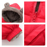 Load image into Gallery viewer, Thickened Down Warm Bear Jacket with Zipper &amp; Hood [18M-6Y]