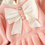 Load image into Gallery viewer, Baby Knitted Dress Long Sleeve