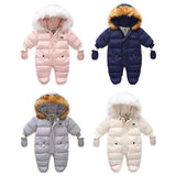 Load image into Gallery viewer, Thick Warm Hooded Rompers Jumpsuit Snowsuit [3-24M]