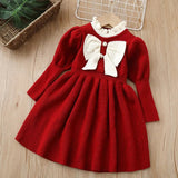 Load image into Gallery viewer, Baby Knitted Dress Long Sleeve