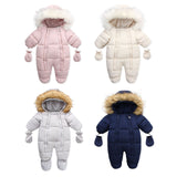 Load image into Gallery viewer, Thick Warm Hooded Rompers Jumpsuit Snowsuit [3-24M]