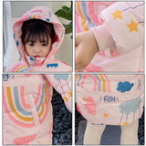 Load image into Gallery viewer, Girls Rainbow Hooded Parka Coat 